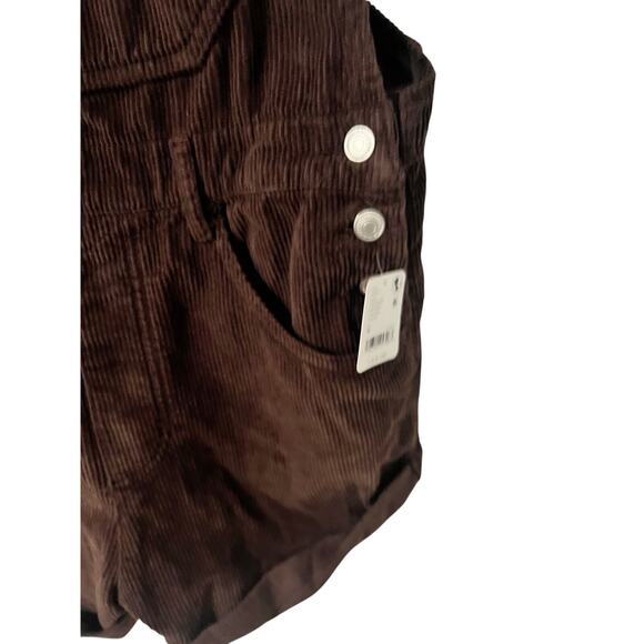NWT We The Free Corduroy Short Overalls – Size Medium – Brown msrp $108 - Picture 5 of 10